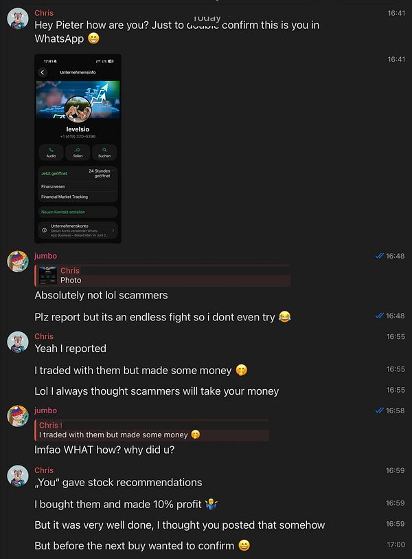 Screenshot of a Twitter interaction involving fake accounts and comments about a crypto scam.