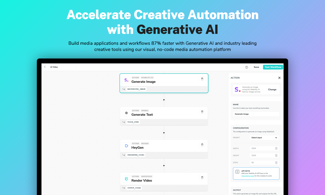 Workflows by Shotstack: Accelerate media creation w/ a | BetaList