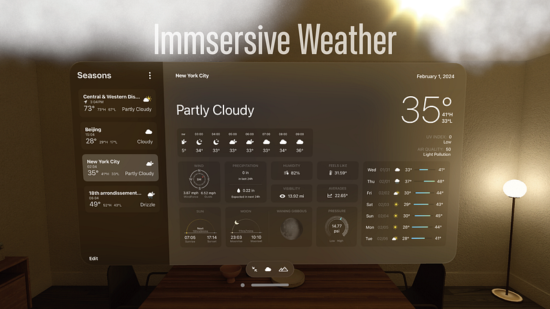 Screenshot of Seasons: Immersive Weather