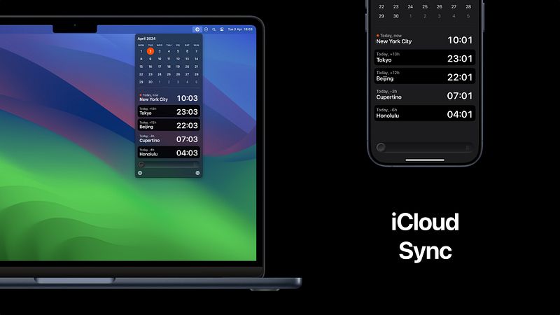 Screenshot of Horzono World Clock
