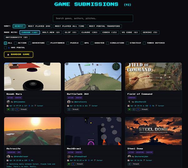 Screenshot of a grid of thumbnail images from an AI app interface showcasing digital artwork.