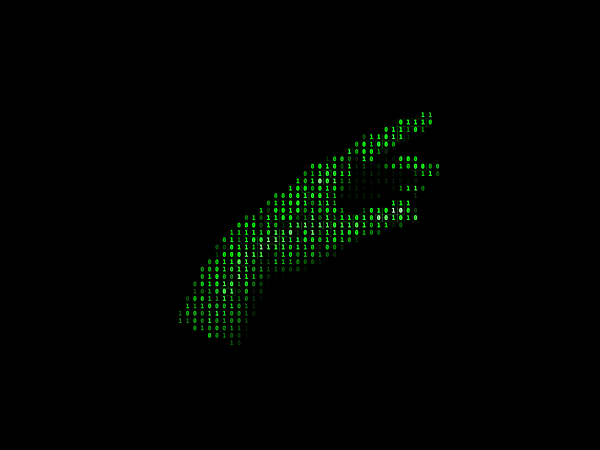 Close-up photograph of a cat with detailed fur texture and bright green eyes.