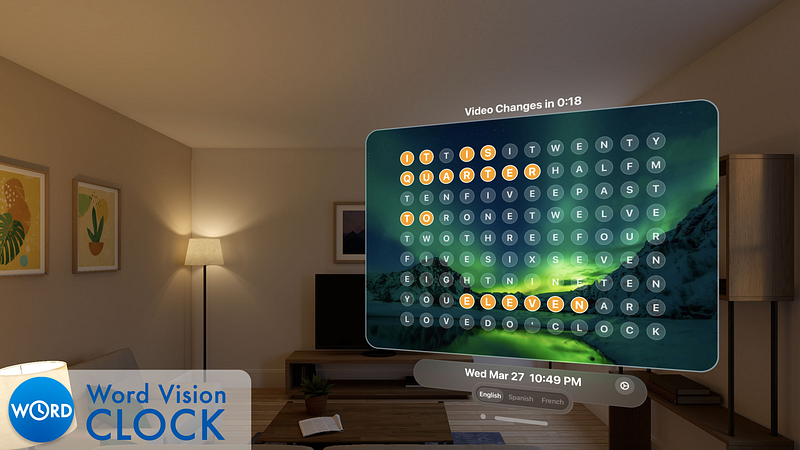 Screenshot of Word Vision Clock - Translated