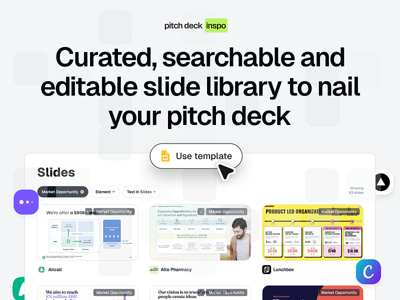 Pitch Deck Inspo