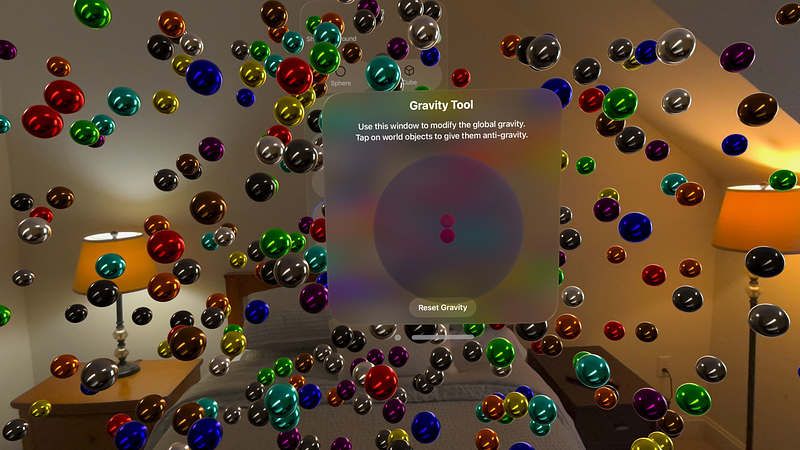Screenshot of Spatial Physics Playground