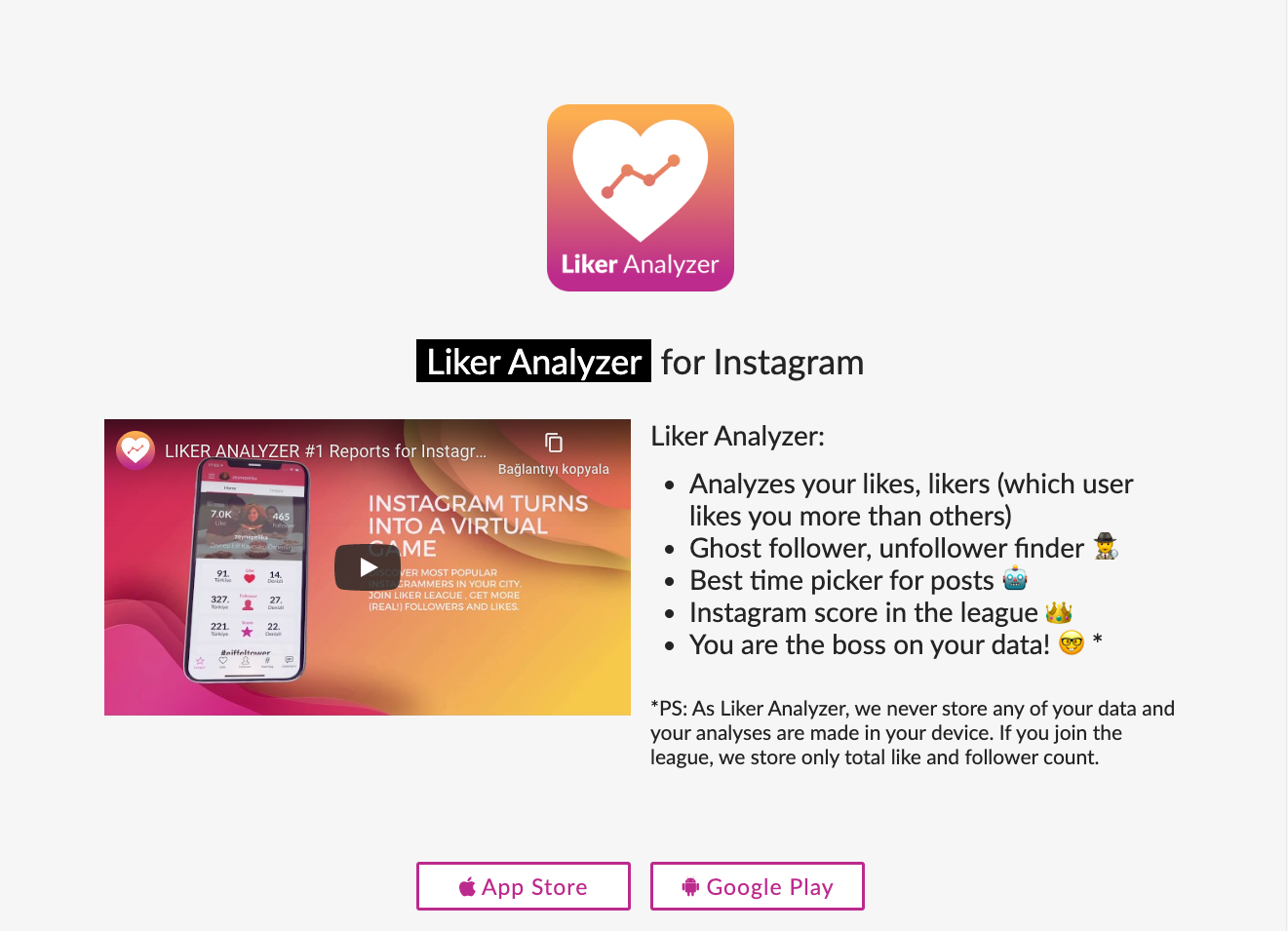 Liker Analyzer for Instagram