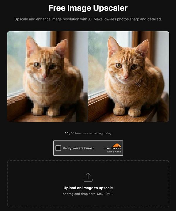 Screenshot of a webpage displaying a CAPTCHA verification challenge from Cloudflare on the 'Photo AI' website.