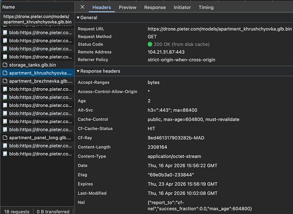 Screenshot of the Properties panel in Blender showing the Geometry Nodes modifier for a GLB model.