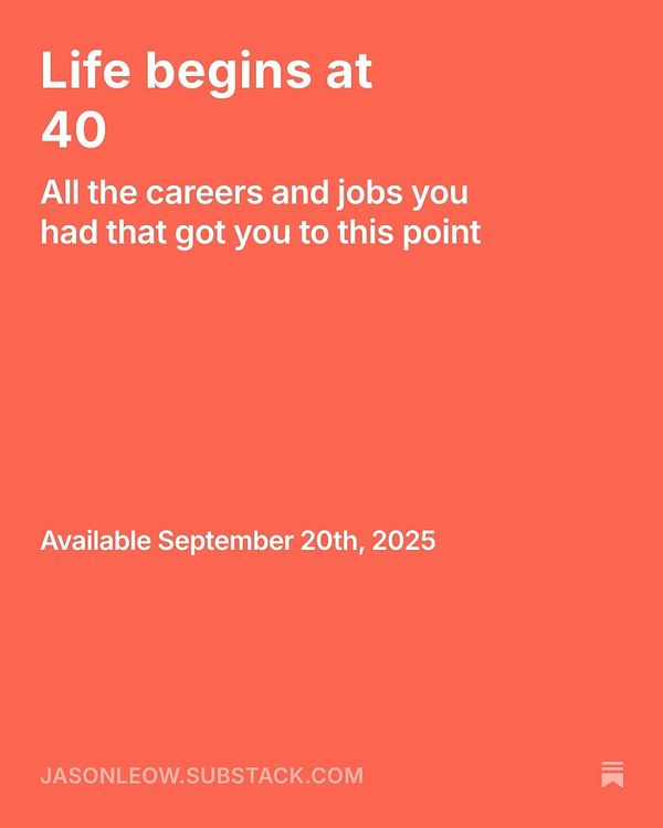The image features a promotional announcement for a newsletter titled 'Life begins at 40'.