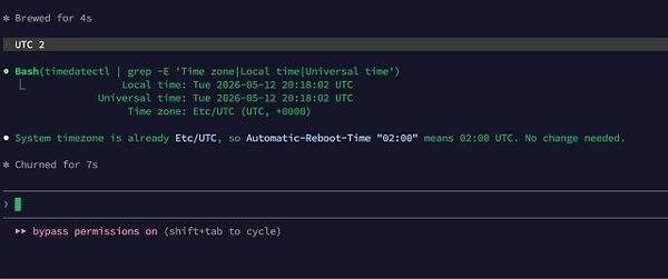 Screenshot of a Linux terminal showing commands to enable unattended upgrades with auto reboot on Ubuntu VPS.