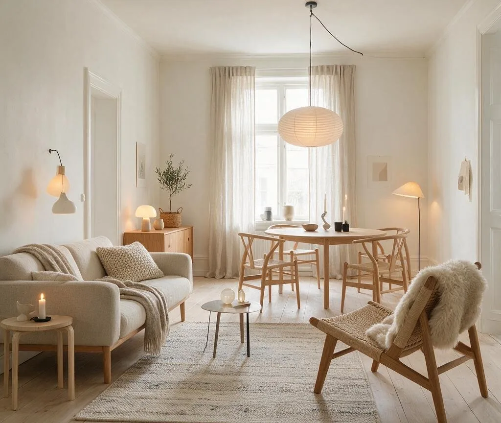 A living room in the Scandinavian style