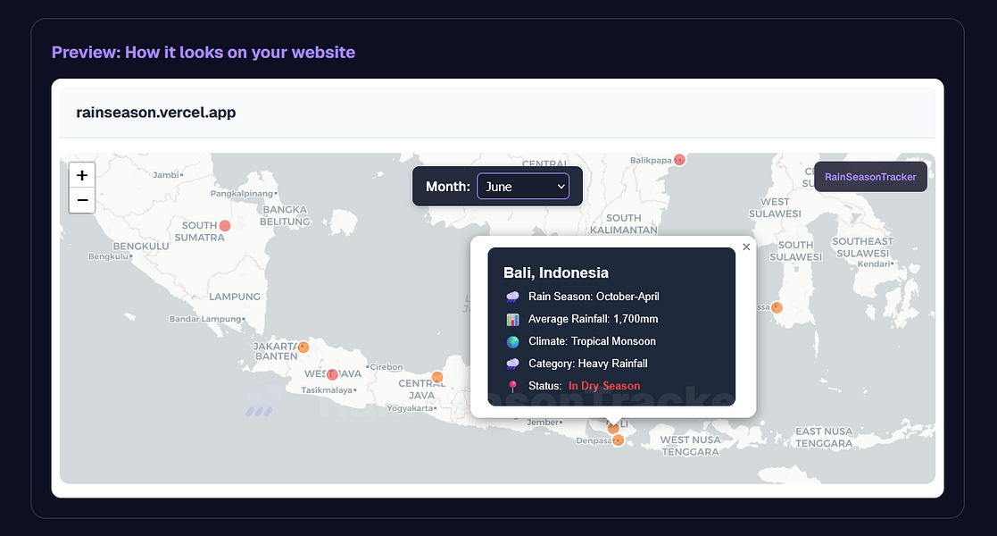 World's easiest global rain season tracker