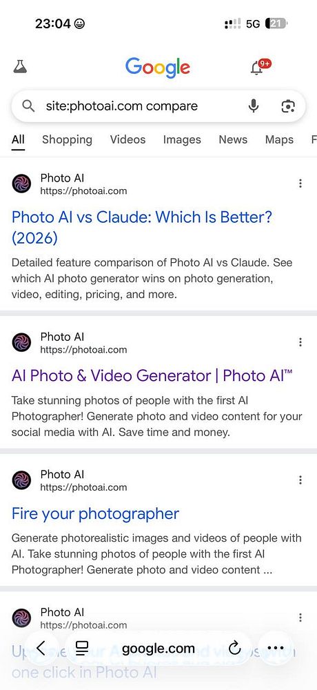 A side-by-side comparison of two web page screenshots displaying photo search results for 'red shoes' and 'blue shoes'.