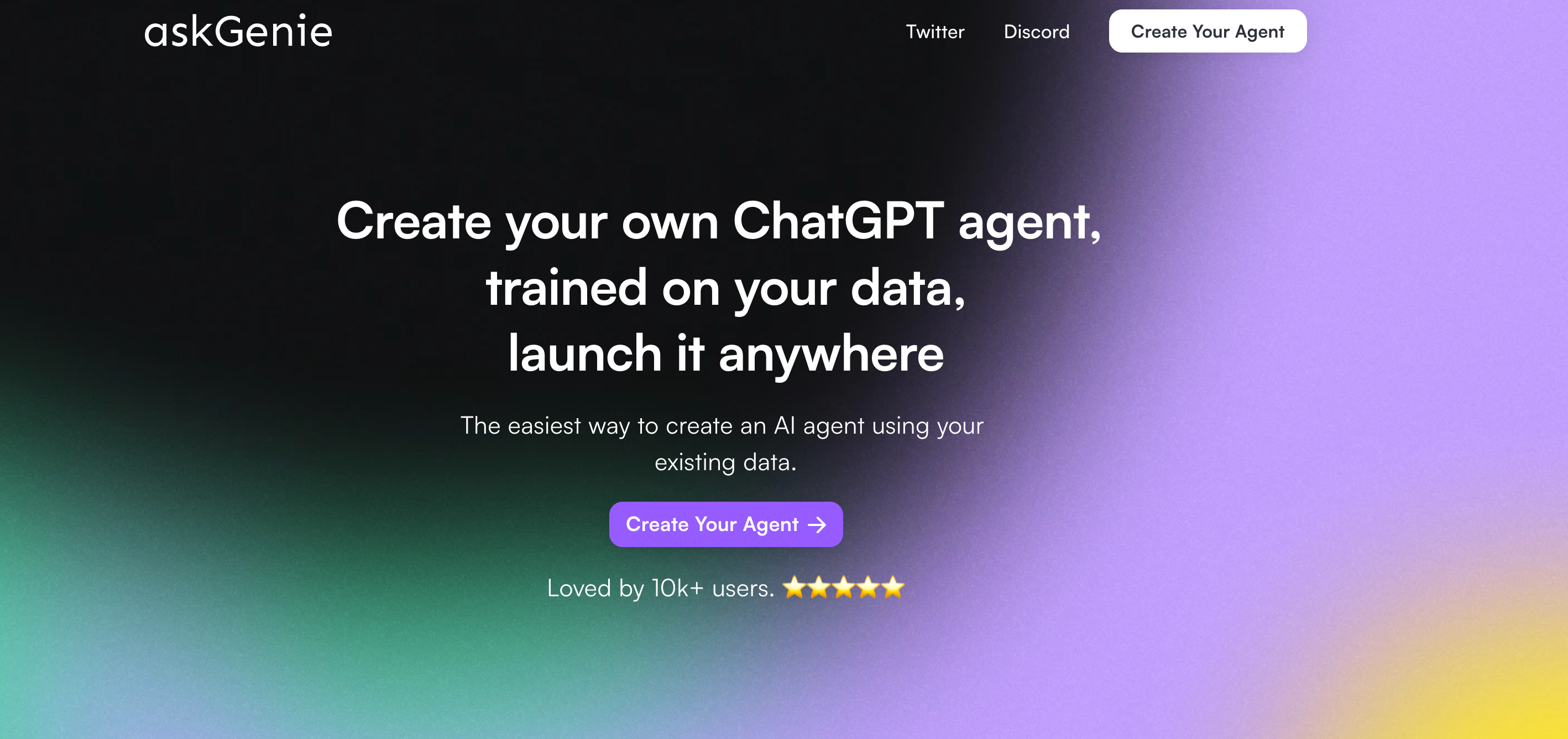 askGenie: Create your own ChatGPT agent, trained on your