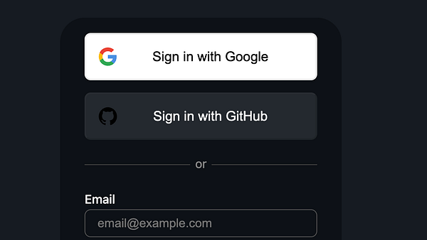 The image displays a login interface for authentication options.