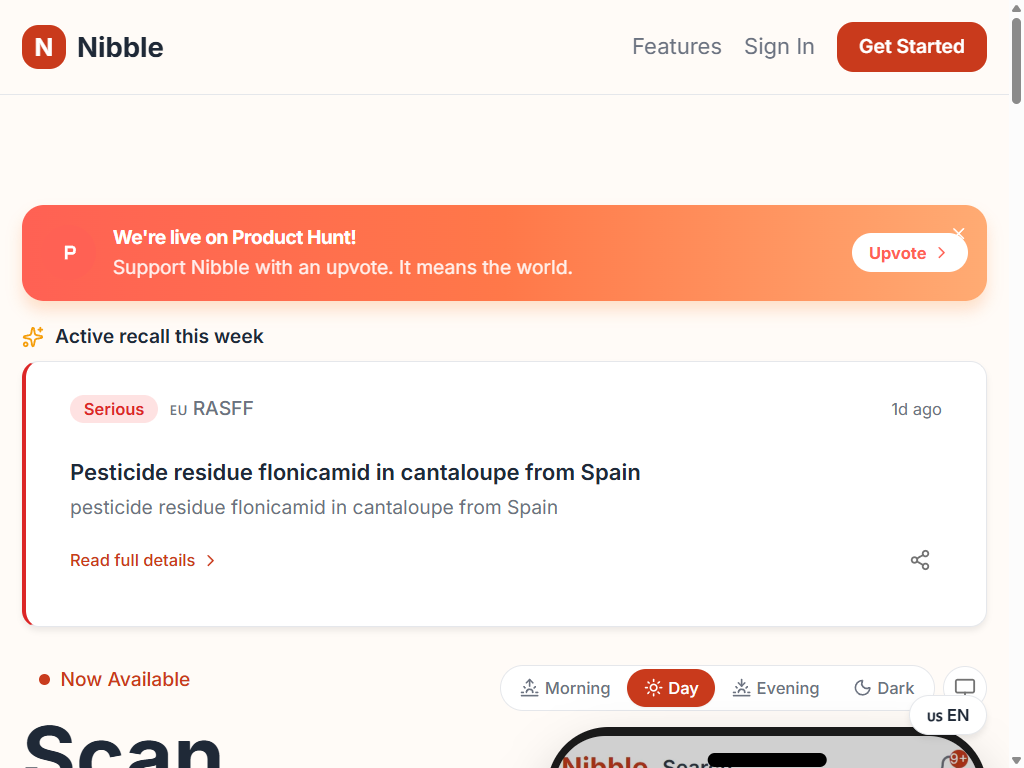 Nibble: Scan barcodes and get personalized recall alerts | BetaList