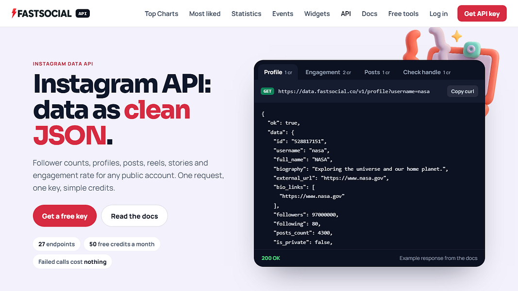 FastSocial Instagram Data API
