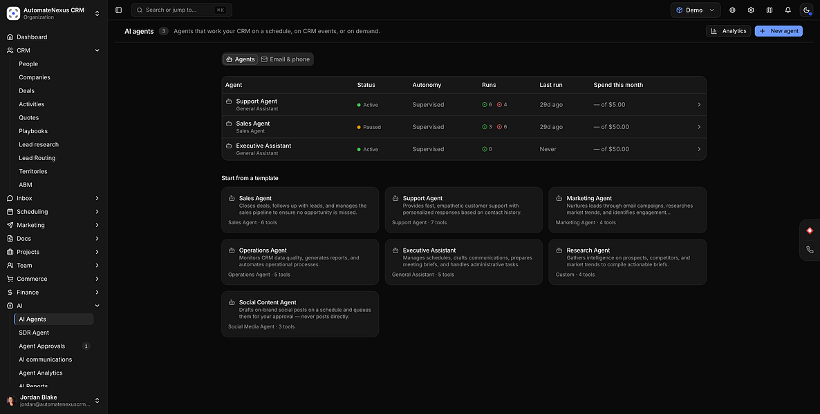 AutomateNexus CRM