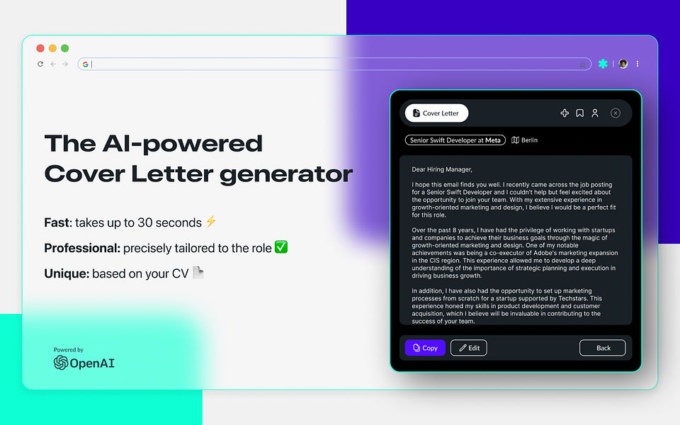 AI Cover Letter: Craft tailored cover letters in seconds | BetaList