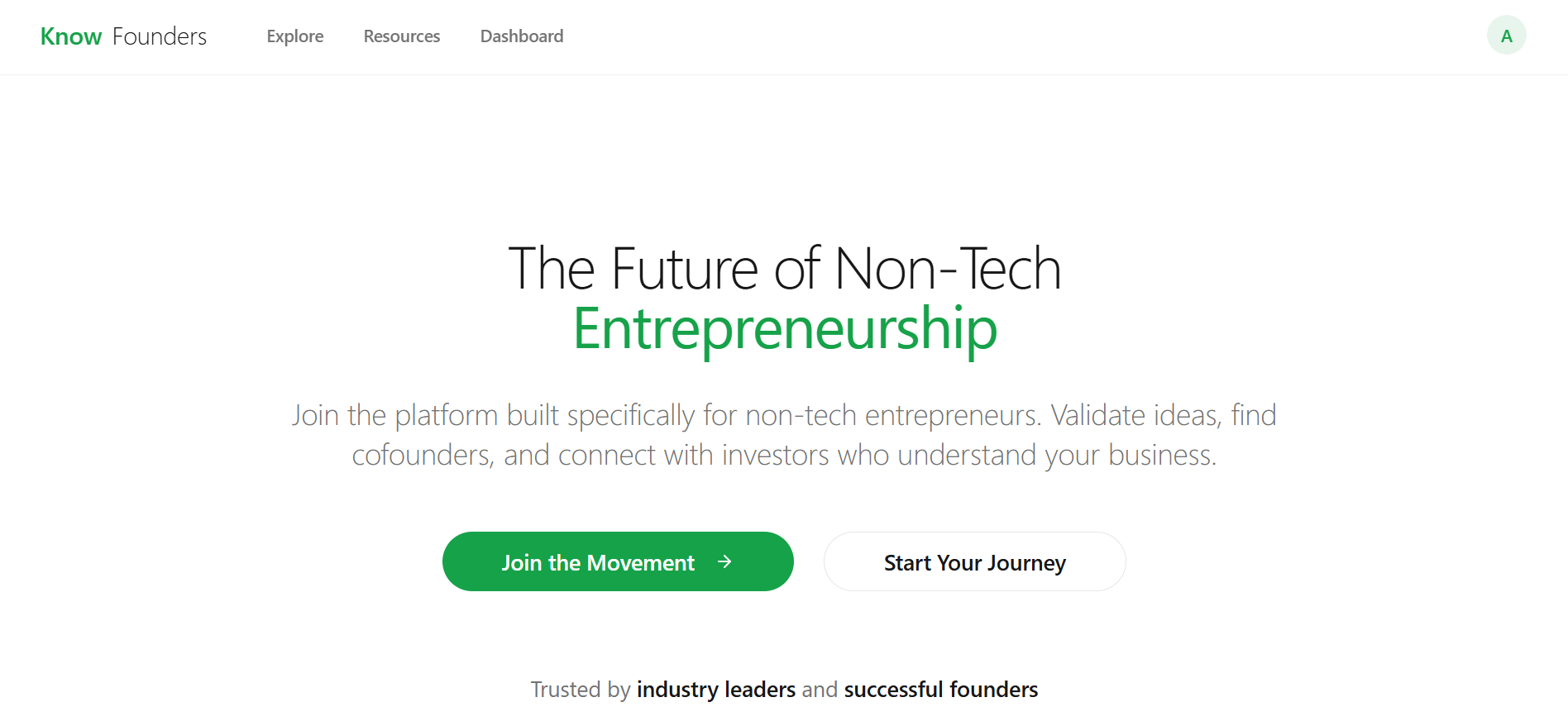 Know Founder: launchpad for non-tech startups | BetaList