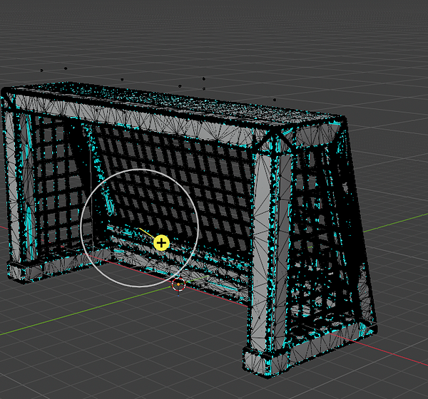3D model of a detailed futuristic robot head displayed in Blender's user interface showing modeling tools and options.