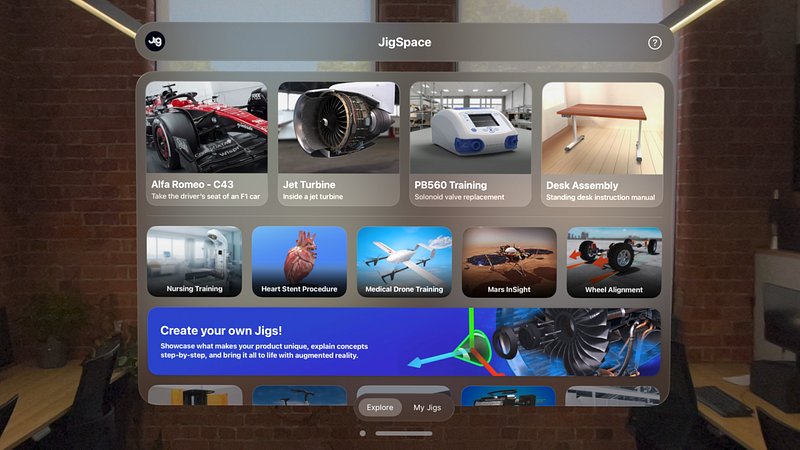 Screenshot of JigSpace: 3D Presentations