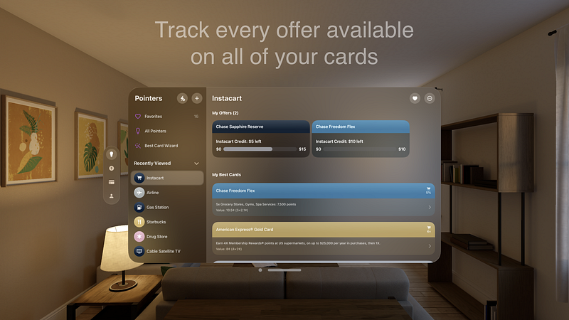 Screenshot of CardPointers for Credit Cards