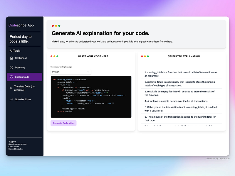 CoDescribe.app
