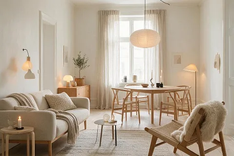 A room in the Scandinavian style