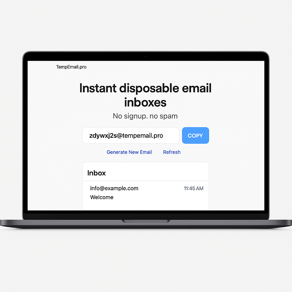 TempEmail.Pro: Instant disposable email inboxes, no signup,