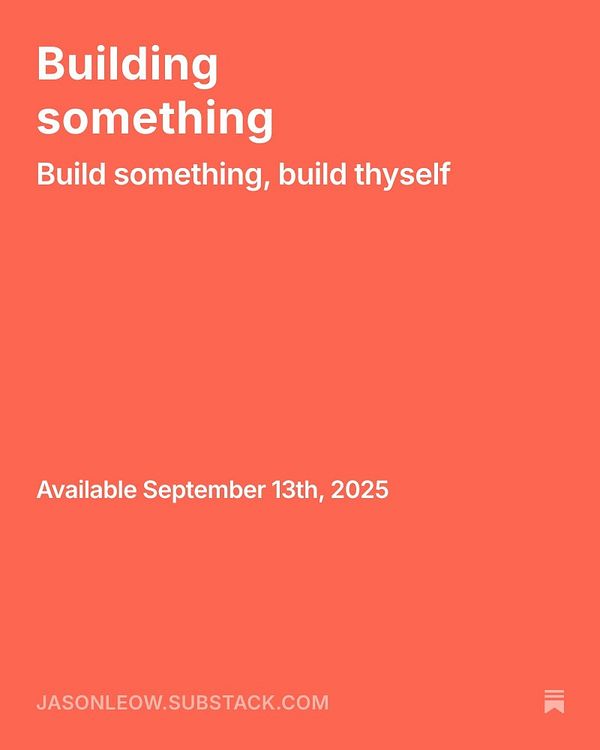 A promotional graphic for a newsletter titled 'Building something'.