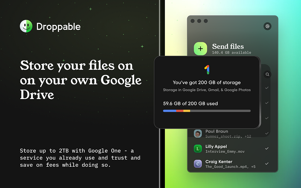 Droppable: Send large files straight from your Mac Desktop | BetaList