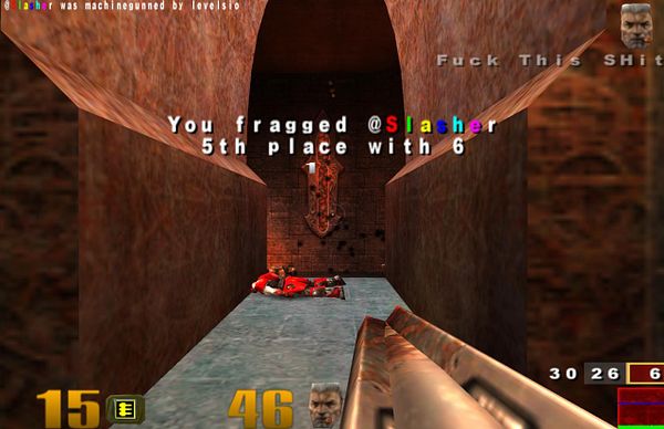 Screenshot of a Quake 3 Arena server browser showing a list of game servers and server details.