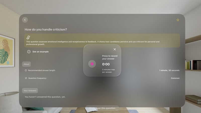 Screenshot of Interview Prep Soft Questions