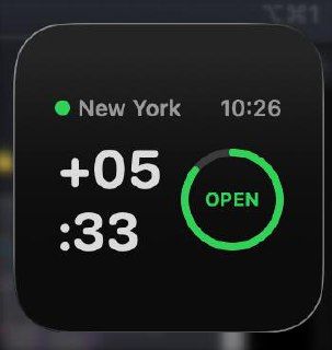 Screenshot of a mobile interface displaying circular progress rings indicating remaining time with labels in Chinese.