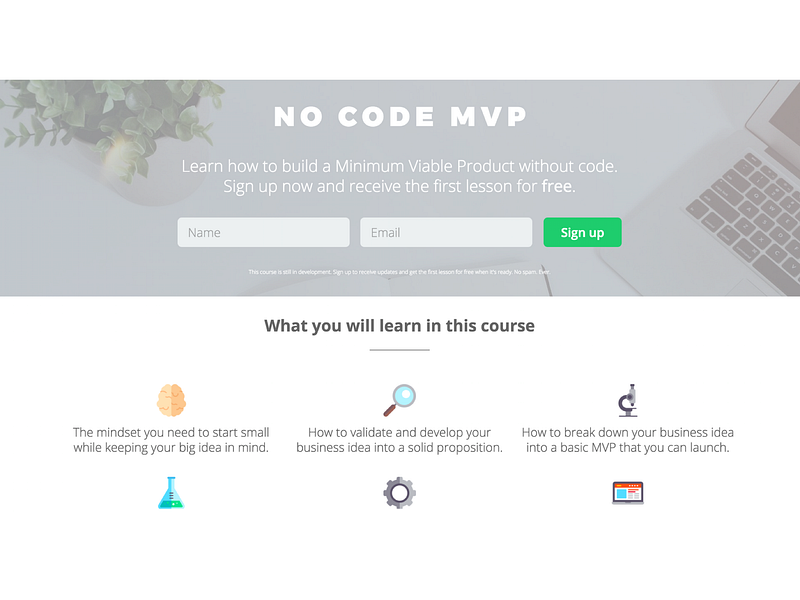 NO CODE MVP