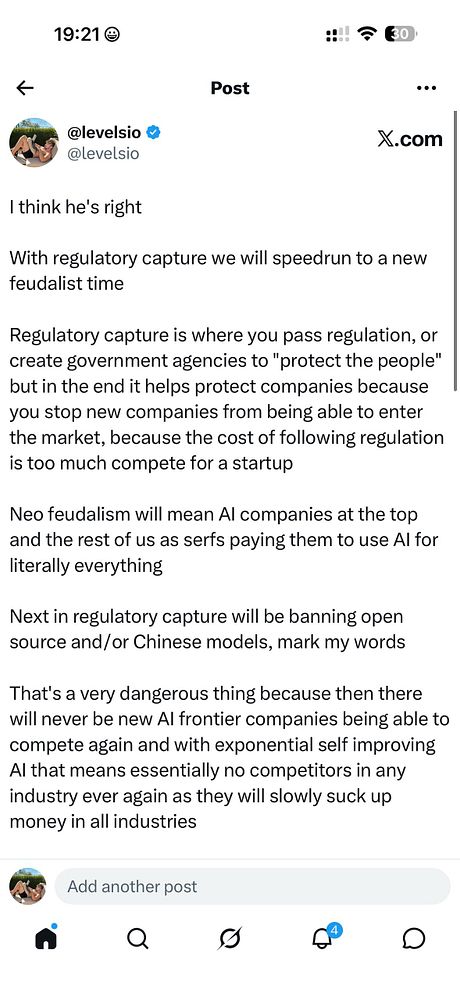 Chart shows regulatory capture scores for various Big AI companies and institutions in 2023 with an emphasis on OpenAI and Microsoft.