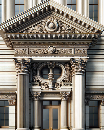 Pediment in interior design
