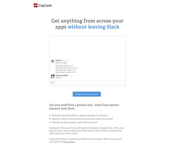 ClipCard in Slack