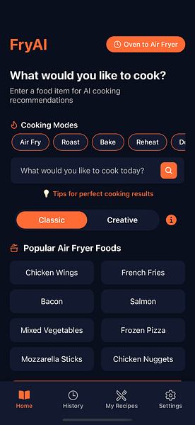 FryAI - Air Fryer Recipes