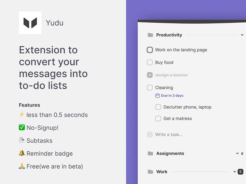 Yudu Todo List