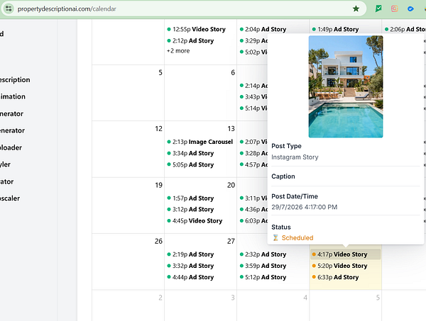 Colorful text-based promotional graphic for villas and summer vacation with various decorative elements.