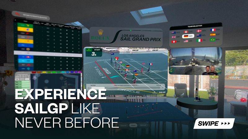 Screenshot of SailGP RaceScape XR