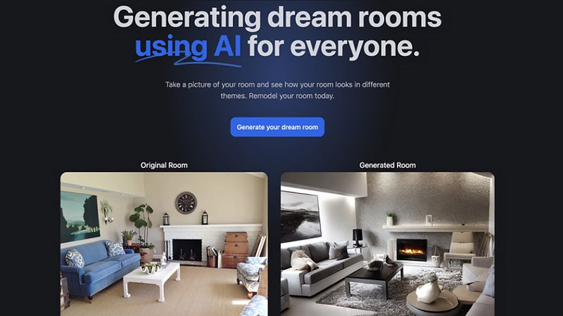 Screenshot of Interior With AI Room Designs