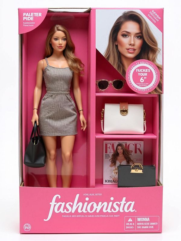 A fashion doll packaged with various accessories in a vibrant box.