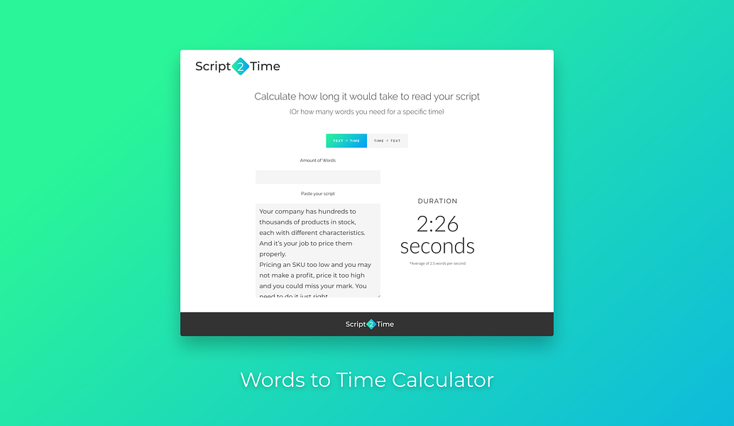 Script 2 Time
