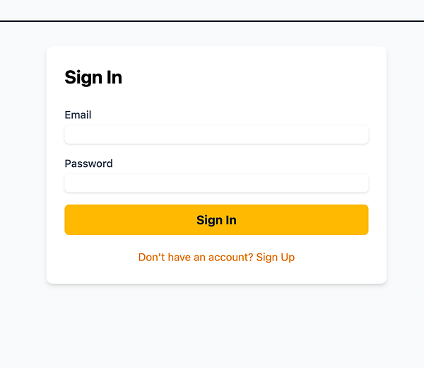 A user authentication sign-in interface.