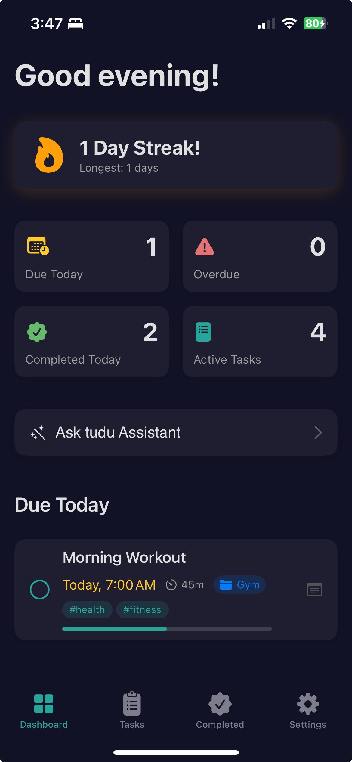 tudu: Turn messy thoughts into organized tasks just by