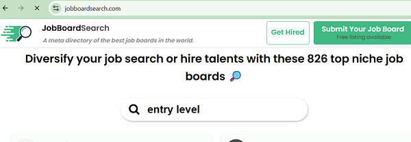 Screenshot of a Craigslist search results page listing job postings in the United States.