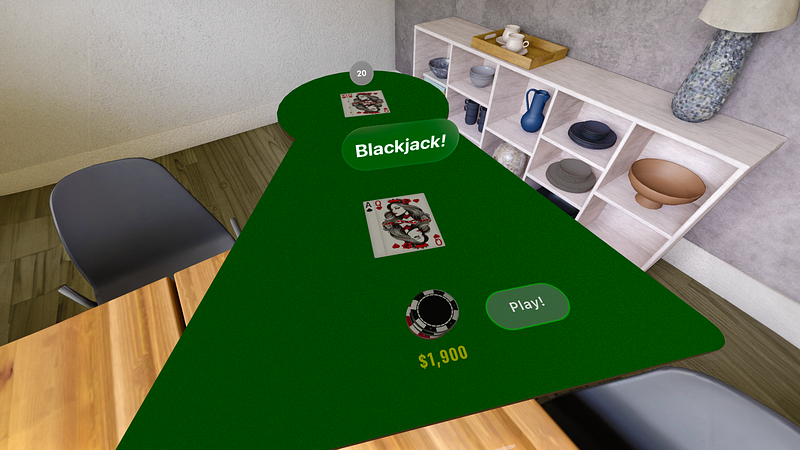 Screenshot of Vision Blackjack